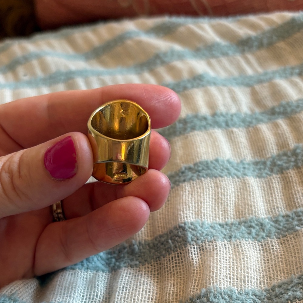 Gold Statement Ring - image 4